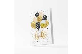 ΚΑΡΤΑ ΕΥΧΩΝ "HELLO" ΜΕ ΠΑΓΙΕΤΕΣ 12x17cm 21TS28